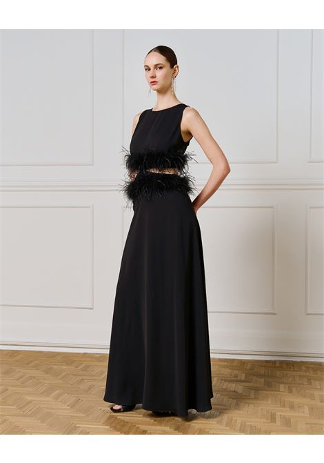 Maxi abito con dettaglio laterale ritagliato Nero ACCESS fashion | 54-3343-183BLACK